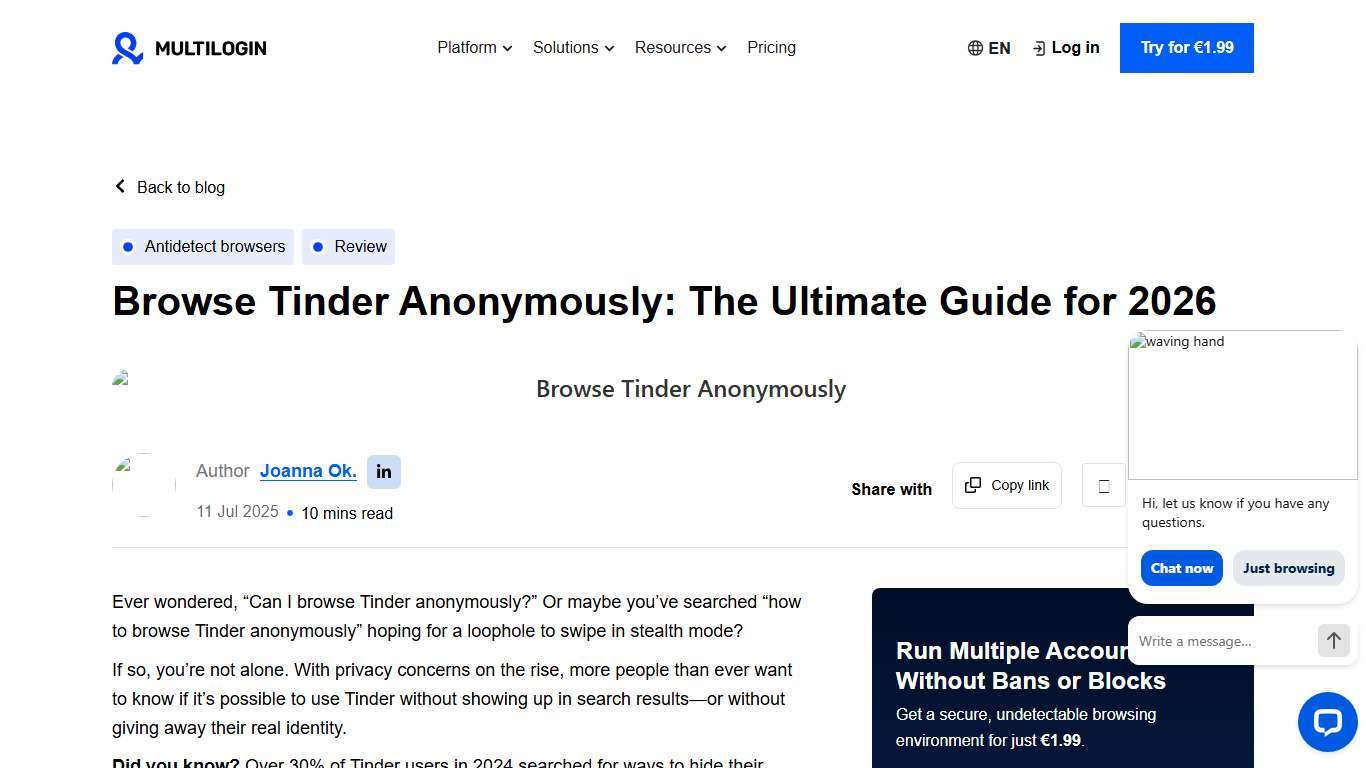 Browse Tinder Anonymously: How to Stay Hidden in 2026